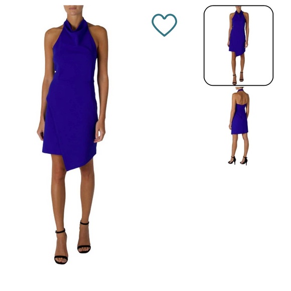 Julia Jordan Sleeveless Cowl Halter Neck Asymmetric Dress - Picture 7 of 10